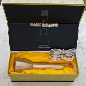 Magic Karaoke Microphone with Gold Finish